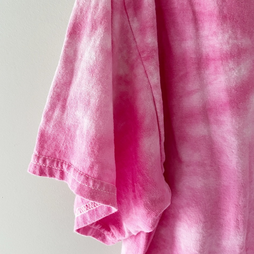 EUC Barbie Official License Pink Tie Dye Crop Top Size L - Picture 3 of 4